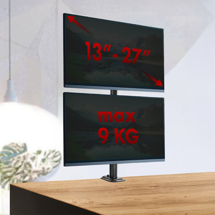 Maclean-monitorhållare, max VESA 100x100, 13-27", 9 kg, MC-966