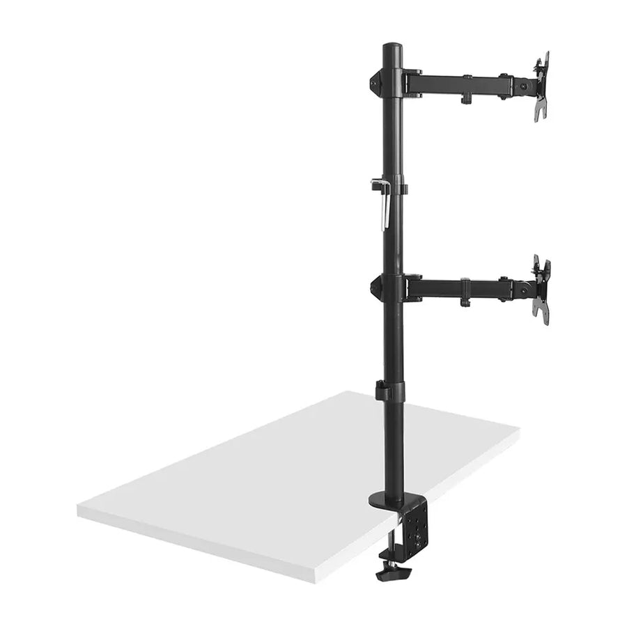 Maclean MC-967 monitorfäste passar skärmar upp till 13-27" med max VESA 100x100 och bär upp till 9kg. Idealisk för ergonomisk visning.