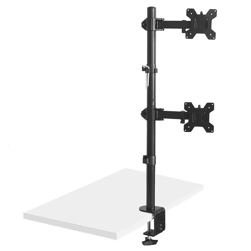 Maclean MC-967 monitorfäste passar skärmar upp till 13-27" med max VESA 100x100 och bär upp till 9kg. Idealisk för ergonomisk visning.