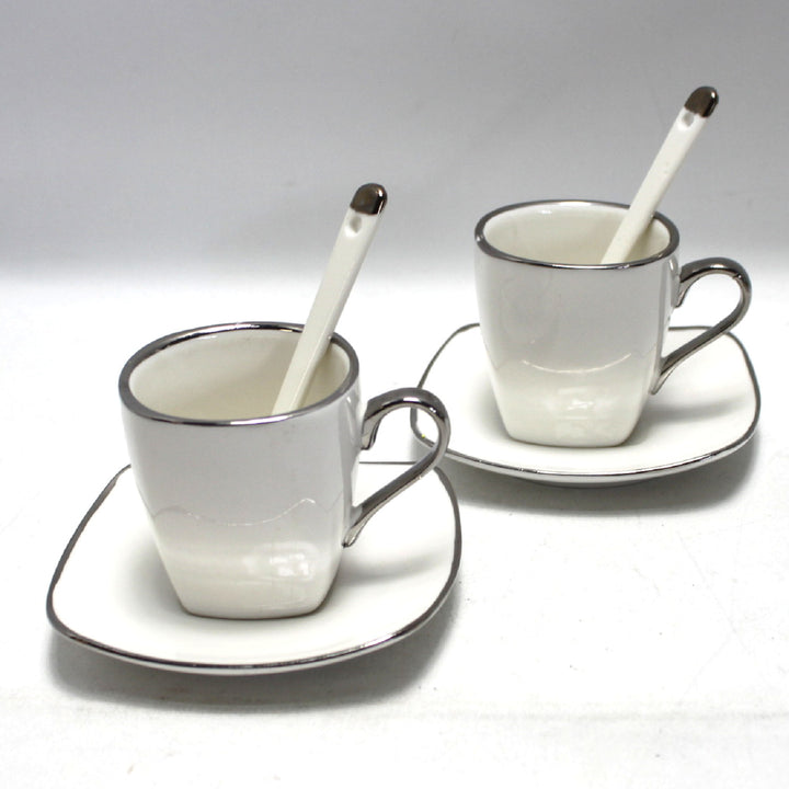 Espressokoppar porslinsset med tallrikar Queen Isabell W23SV06-06471