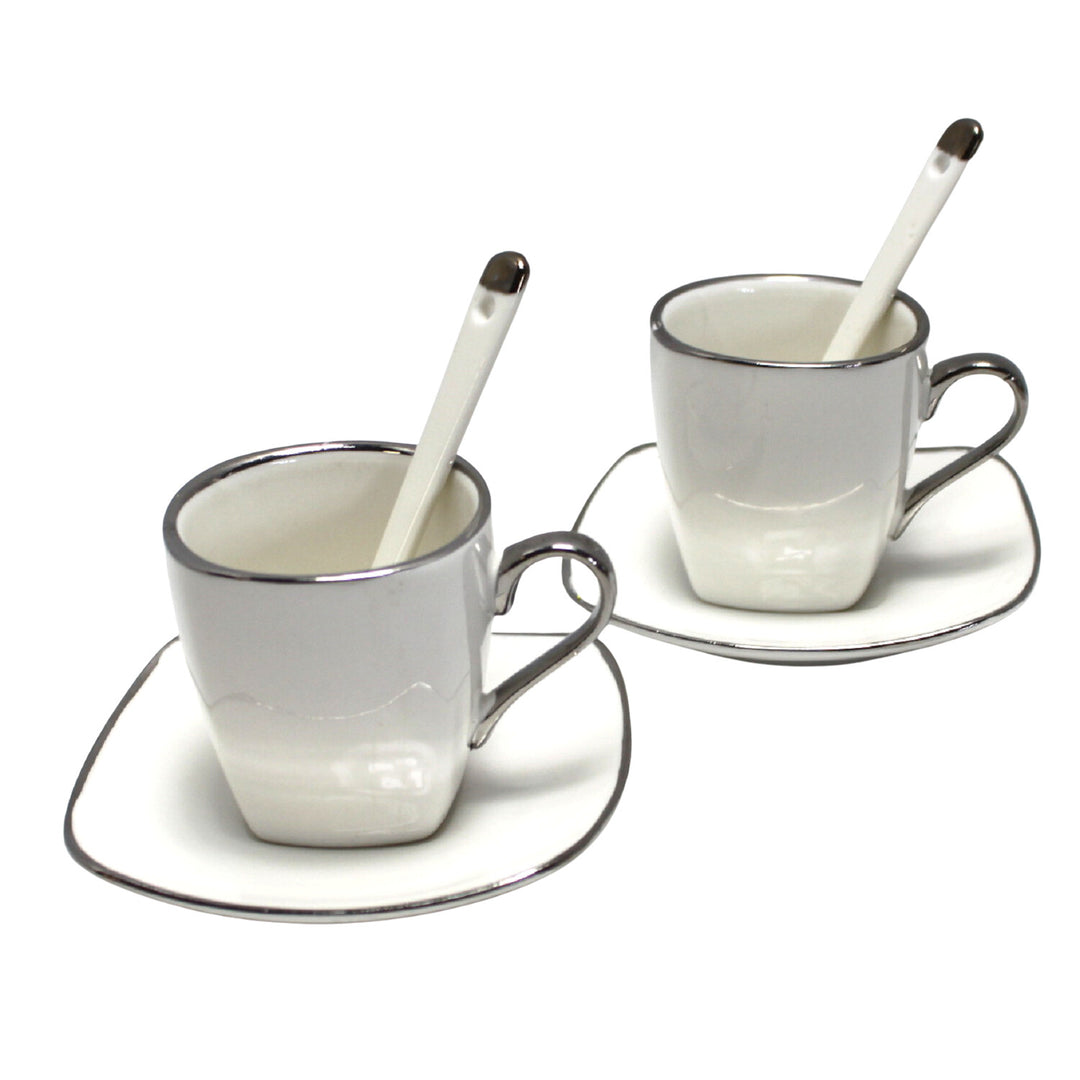 Espressokoppar porslinsset med tallrikar Queen Isabell W23SV06-06471