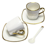 Espressokoppar porslinsset med tallrikar Queen Isabell W23GD06-06464