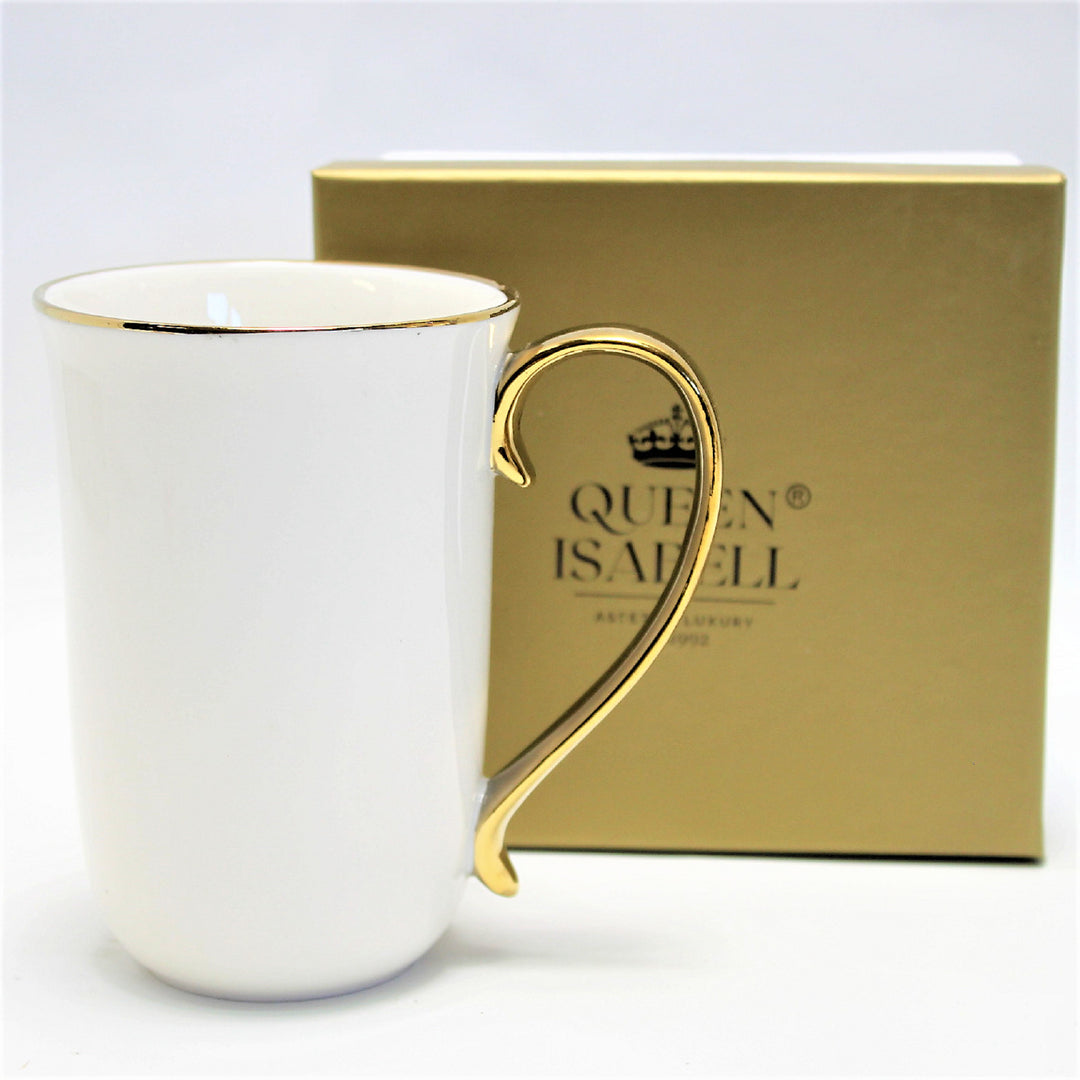 Stor kaffemugg i porslin 400ml Drottning Isabell W23GD59-06426