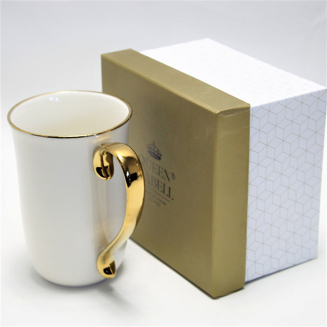 Stor kaffemugg i porslin 400ml Drottning Isabell W23GD59-06426