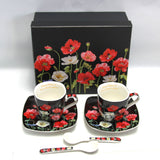 Espressokoppar porslinsset med tallrikar Queen Isabell W9PB06-09510
