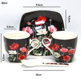 Espressokoppar porslinsset med tallrikar Queen Isabell W9PB06-09510