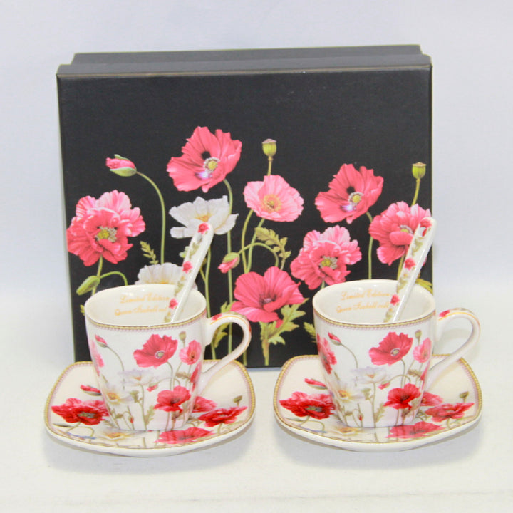 Espressokoppar porslinsset med tallrikar Queen Isabell W9PWH06-09596