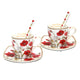 Espressokoppar porslinsset med tallrikar Queen Isabell W9PWH06-09596