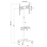 TV-stativ Maclean, professionell, 32-55", på hjul, max. VESA 400x400, max. 25kg, MC-949