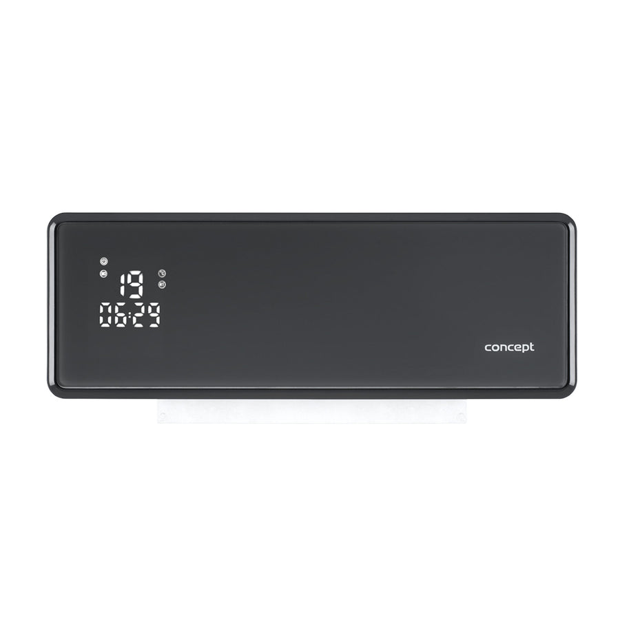 Concept keramisk värmare, väggmonterad, LED-display, timer, grå, QH4100