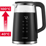 1.7L Concept vattenkokare i glas med temperaturkontroll RK4100