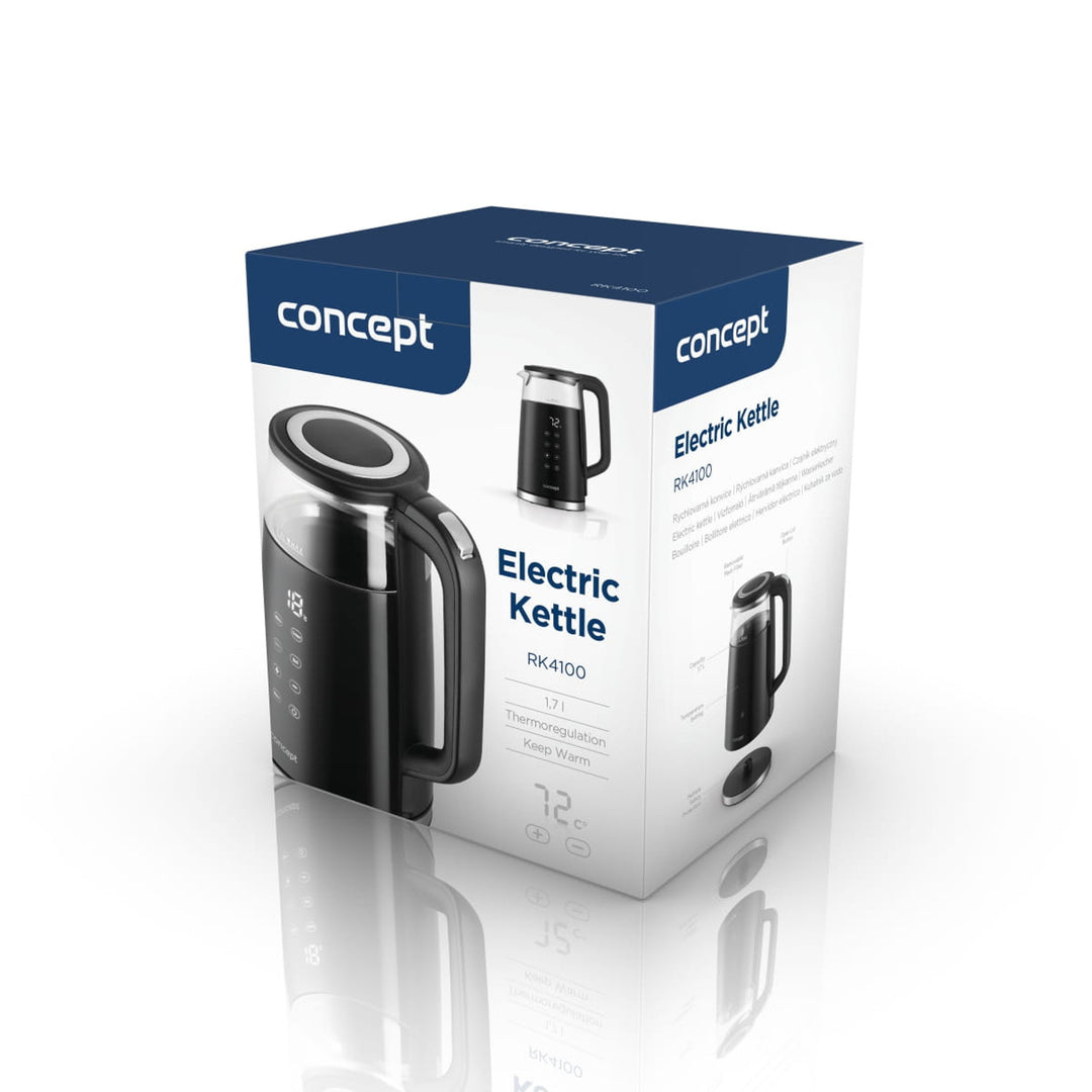 1.7L Concept vattenkokare i glas med temperaturkontroll RK4100