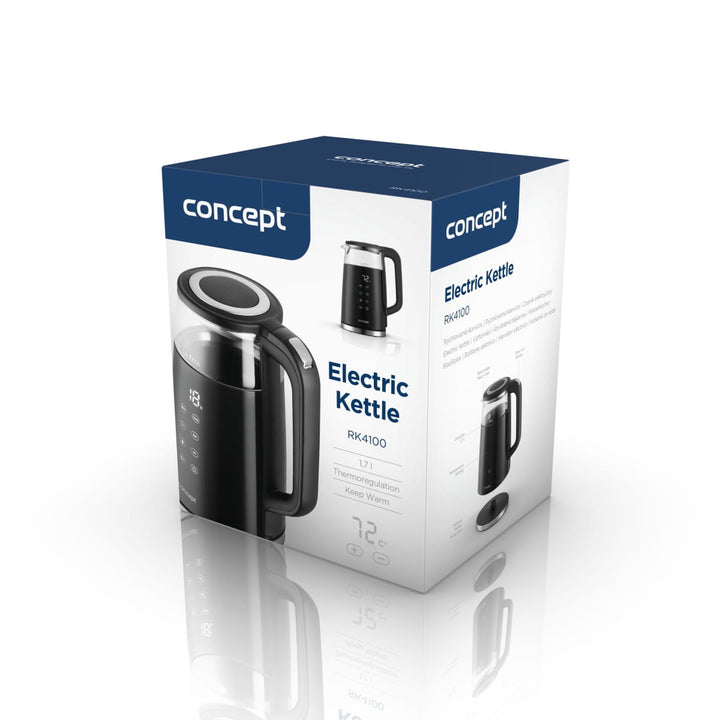1.7L Concept vattenkokare i glas med temperaturkontroll RK4100
