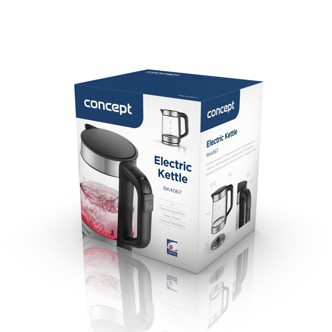 1.7L Concept vattenkokare i glas med temperaturkontroll RK4067