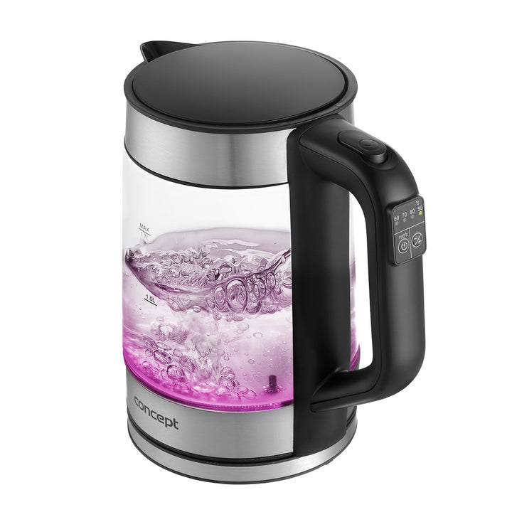 1.7L Concept vattenkokare i glas med temperaturkontroll RK4067