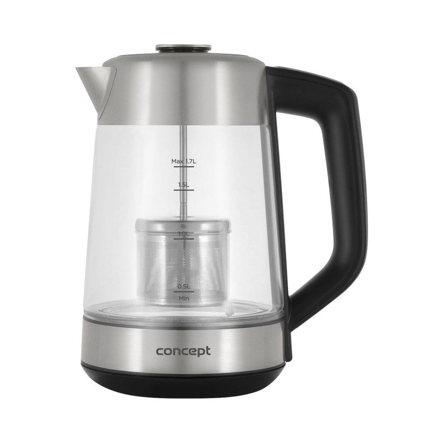 Concept 1,7L vattenkokare i glas med temperaturkontroll och bryggare RK4190