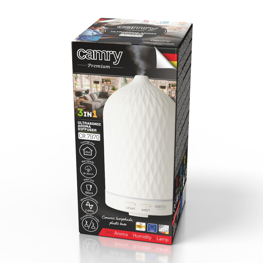 Camry CR 7970 Doftspridare, ultraljud, keramik, 100 ml, stämningsbelysning