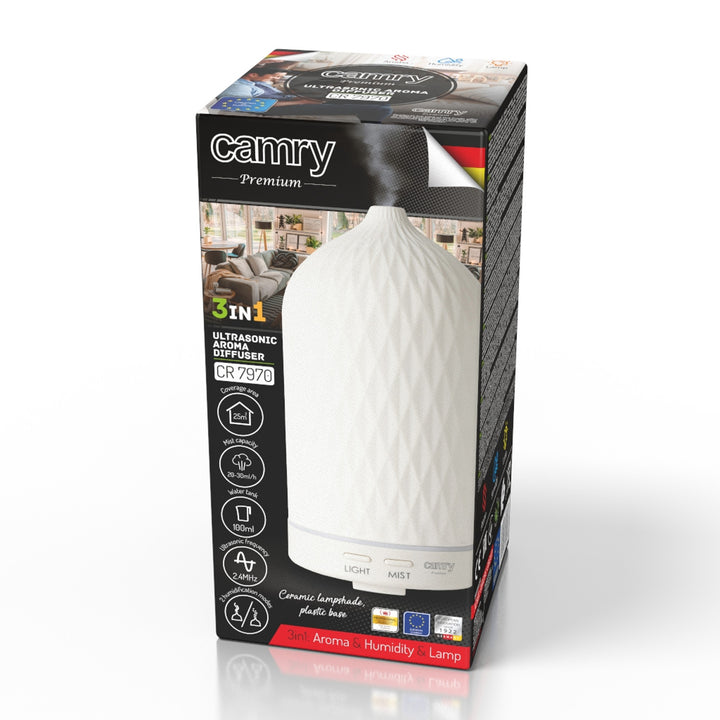 Camry CR 7970 Doftspridare, ultraljud, keramik, 100 ml, stämningsbelysning