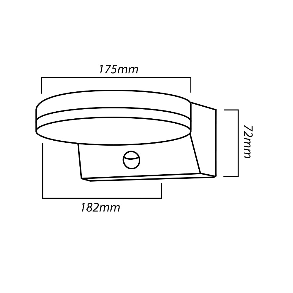 Maclean MCE344 W motion sensor LED lamp. Equipped with a PIR motion sensor, it emits a neutral white light (4000K) with 15W power and 1560lm brightness. Rated IP65, it ensures durability and reliability in various settings.