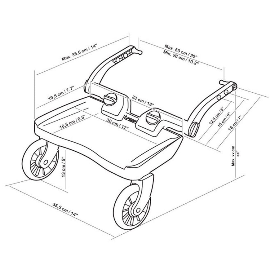 Barnvagnsförlängning BuggyBoard MINI, upp till 22 kg, blå