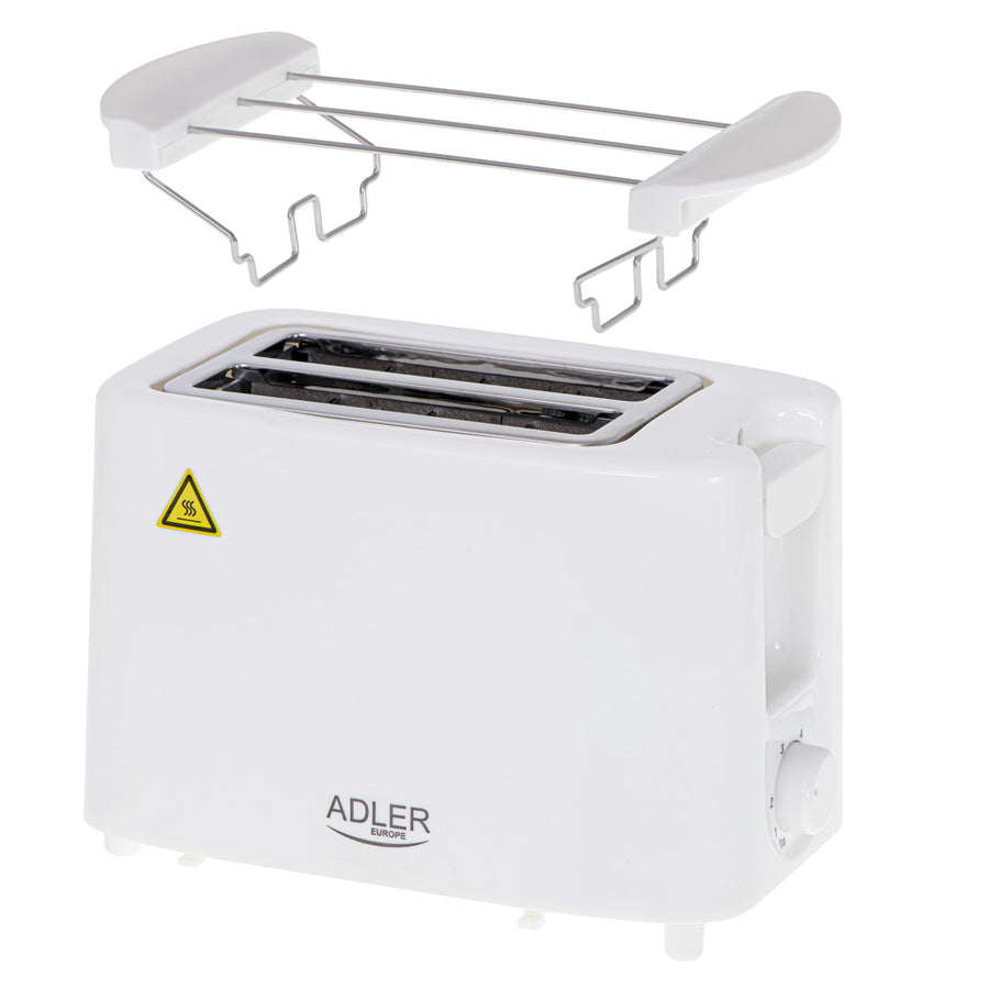 Adler brödrost, 6 inställningsnivåer, brödrost, 900W, vit, AD 3223