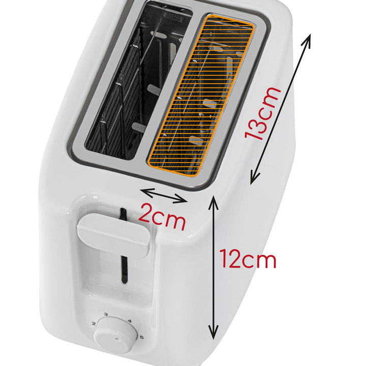 Adler brödrost, 6 inställningsnivåer, brödrost, 900W, vit, AD 3223