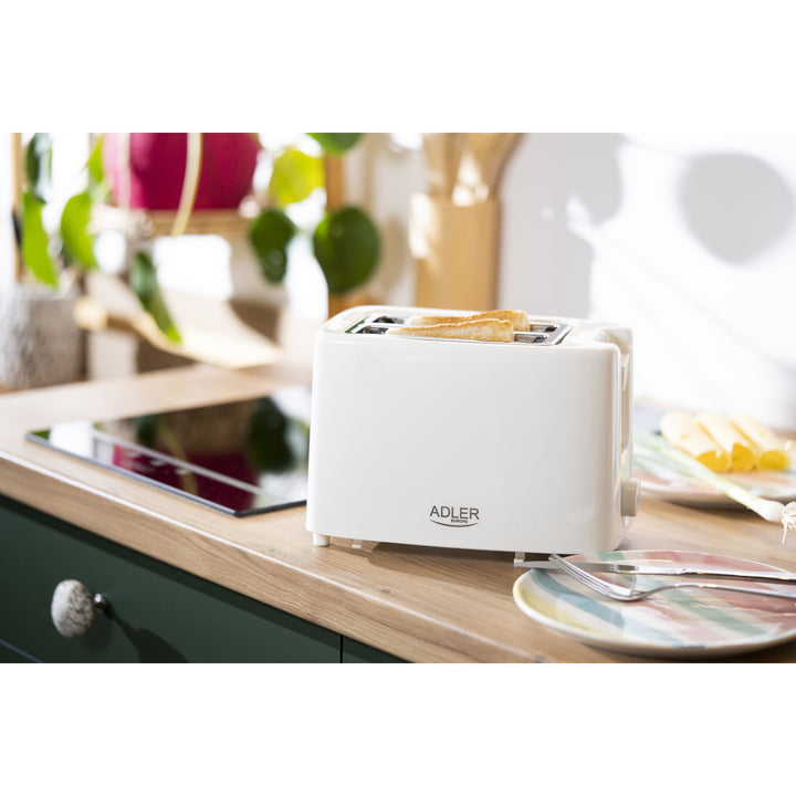 Adler brödrost, 6 inställningsnivåer, brödrost, 900W, vit, AD 3223