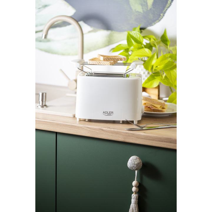 Adler brödrost, 6 inställningsnivåer, brödrost, 900W, vit, AD 3223