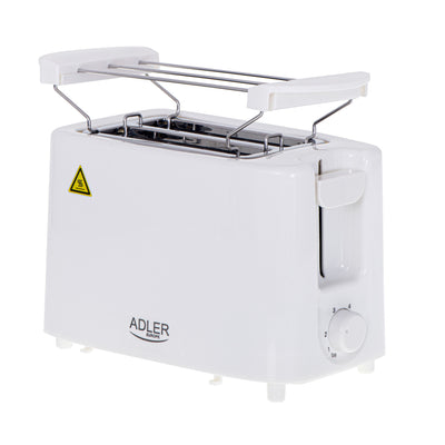 Adler brödrost, 6 inställningsnivåer, brödrost, 900W, vit, AD 3223
