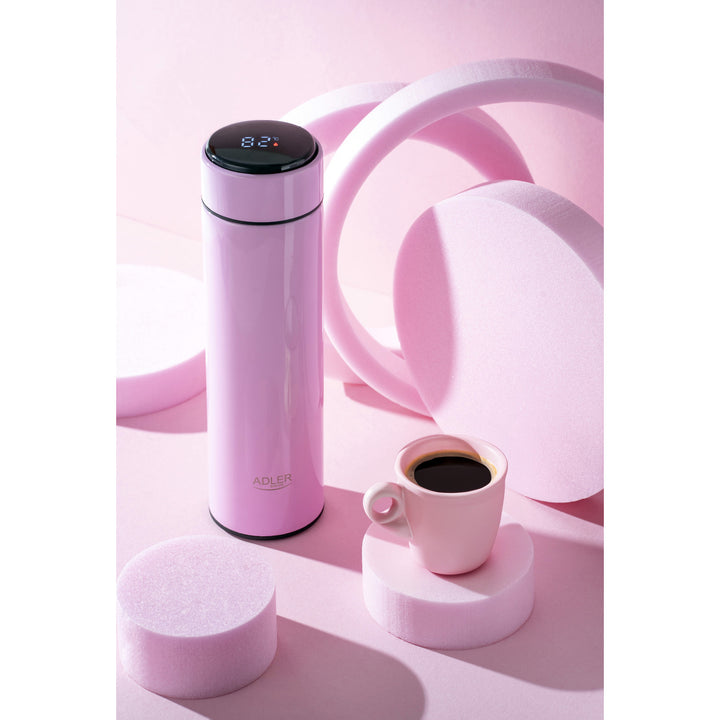 Adler termos, LED-pekskärm, volym 473 ml, färg rosa, AD 4506