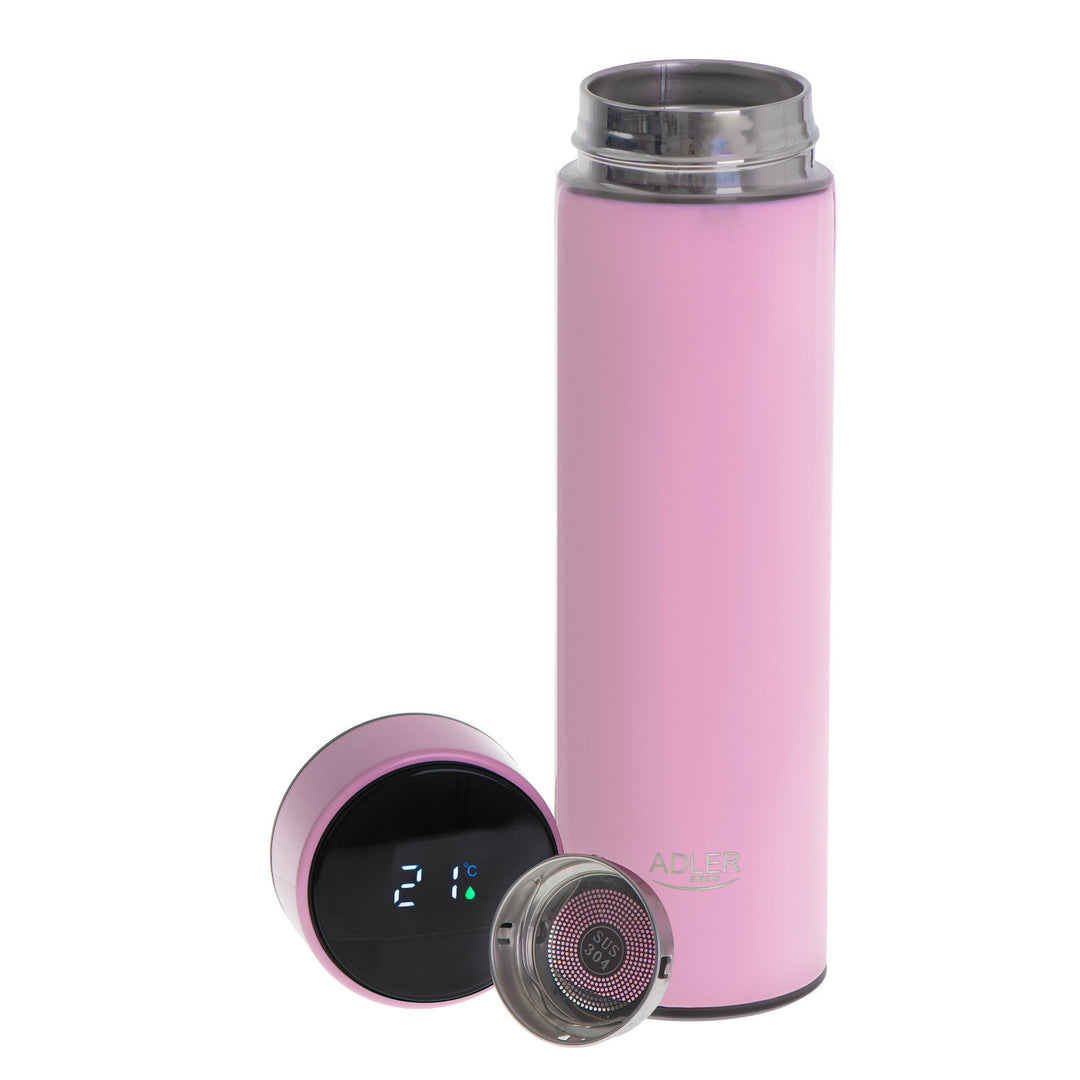 Adler termos, LED-pekskärm, volym 473 ml, färg rosa, AD 4506