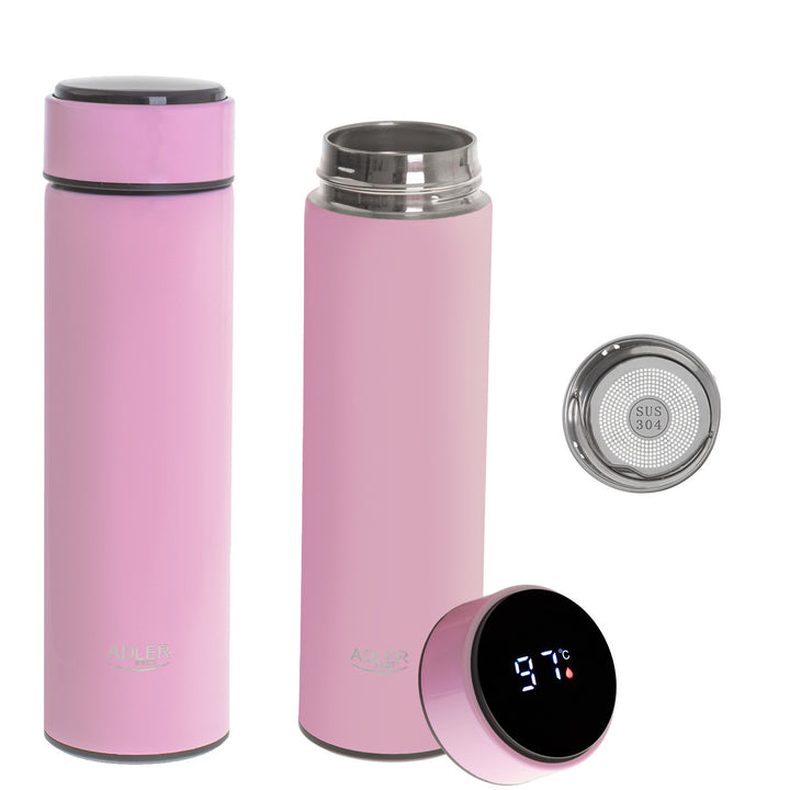 Adler termos, LED-pekskärm, volym 473 ml, färg rosa, AD 4506