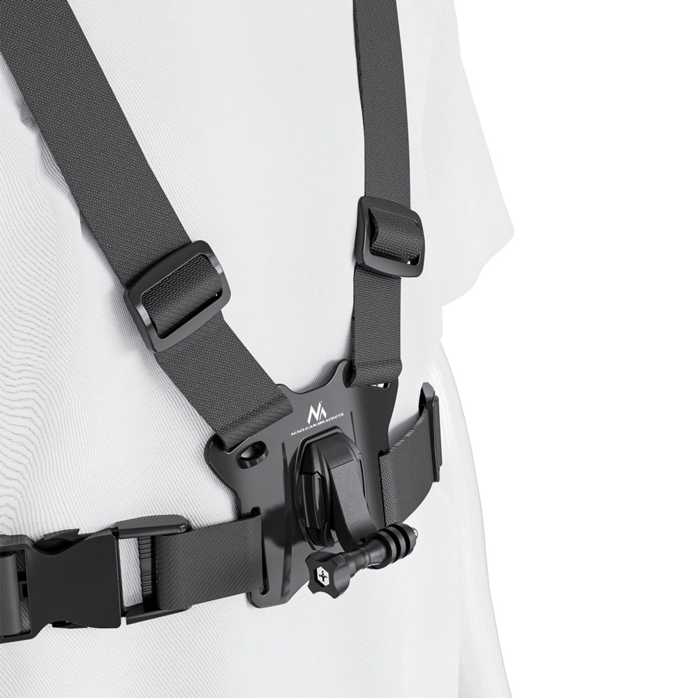 Maclean Sports Phone Harness, universal, for phones, cameras, GoPro, and other cameras, with swivel mount, MC-294.