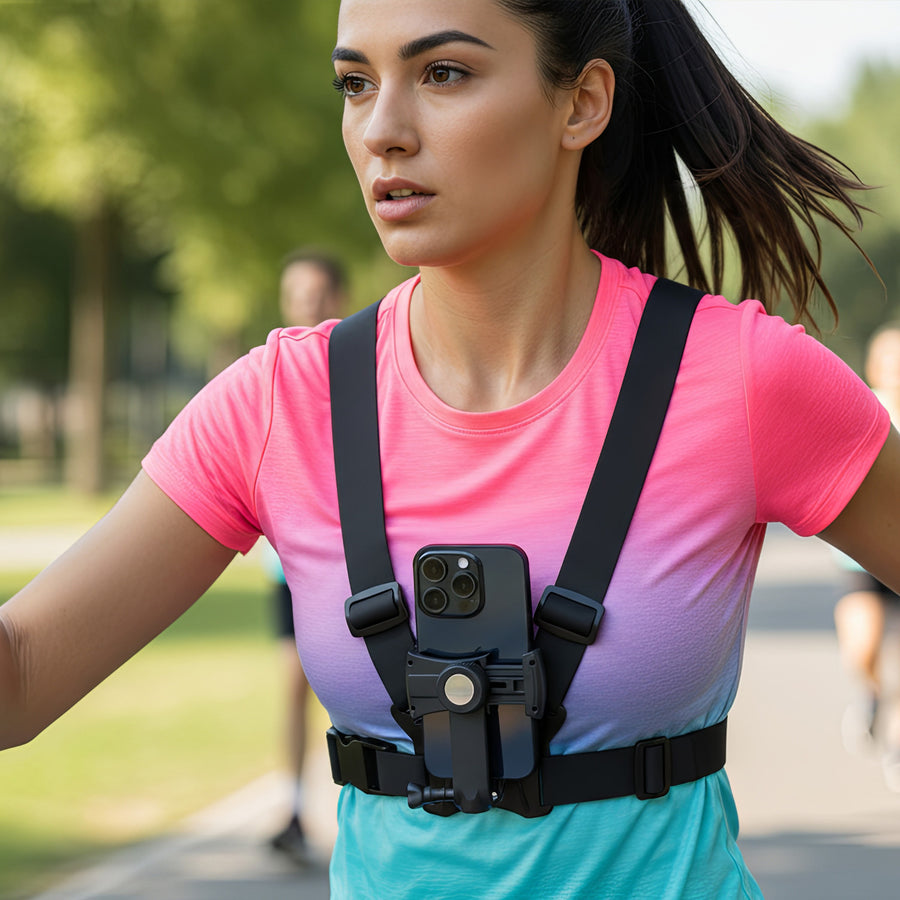 Maclean Sports Phone Harness, universal, for phones, cameras, GoPro, and other cameras, with swivel mount, MC-294.