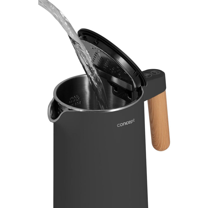 1,5L vattenkokare med temperaturkontroll Concept RK3302 antracit Brittisk stickkontakt