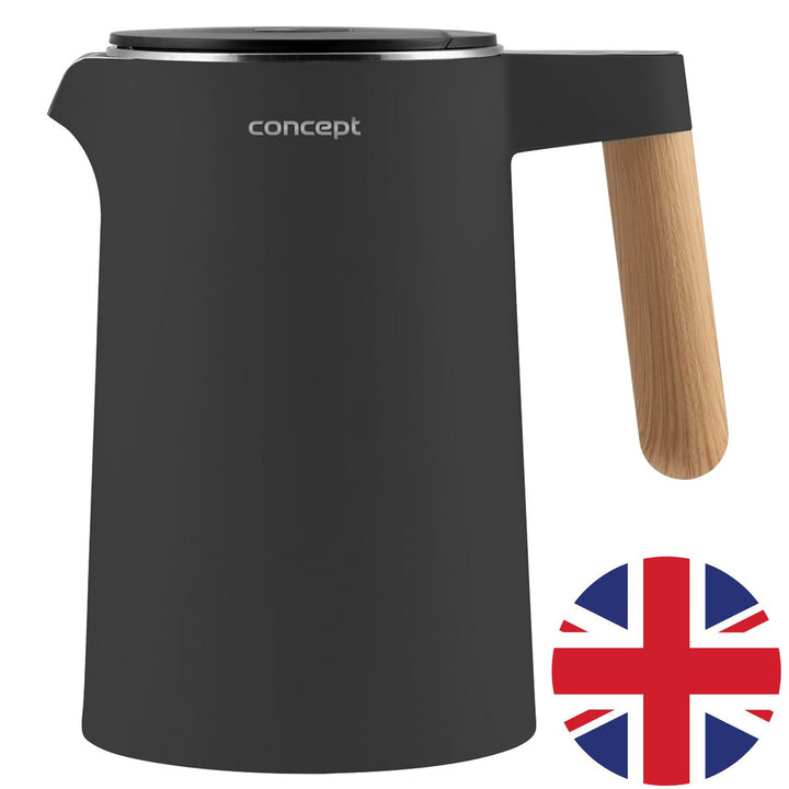 1,5L vattenkokare med temperaturkontroll Concept RK3302 antracit Brittisk stickkontakt