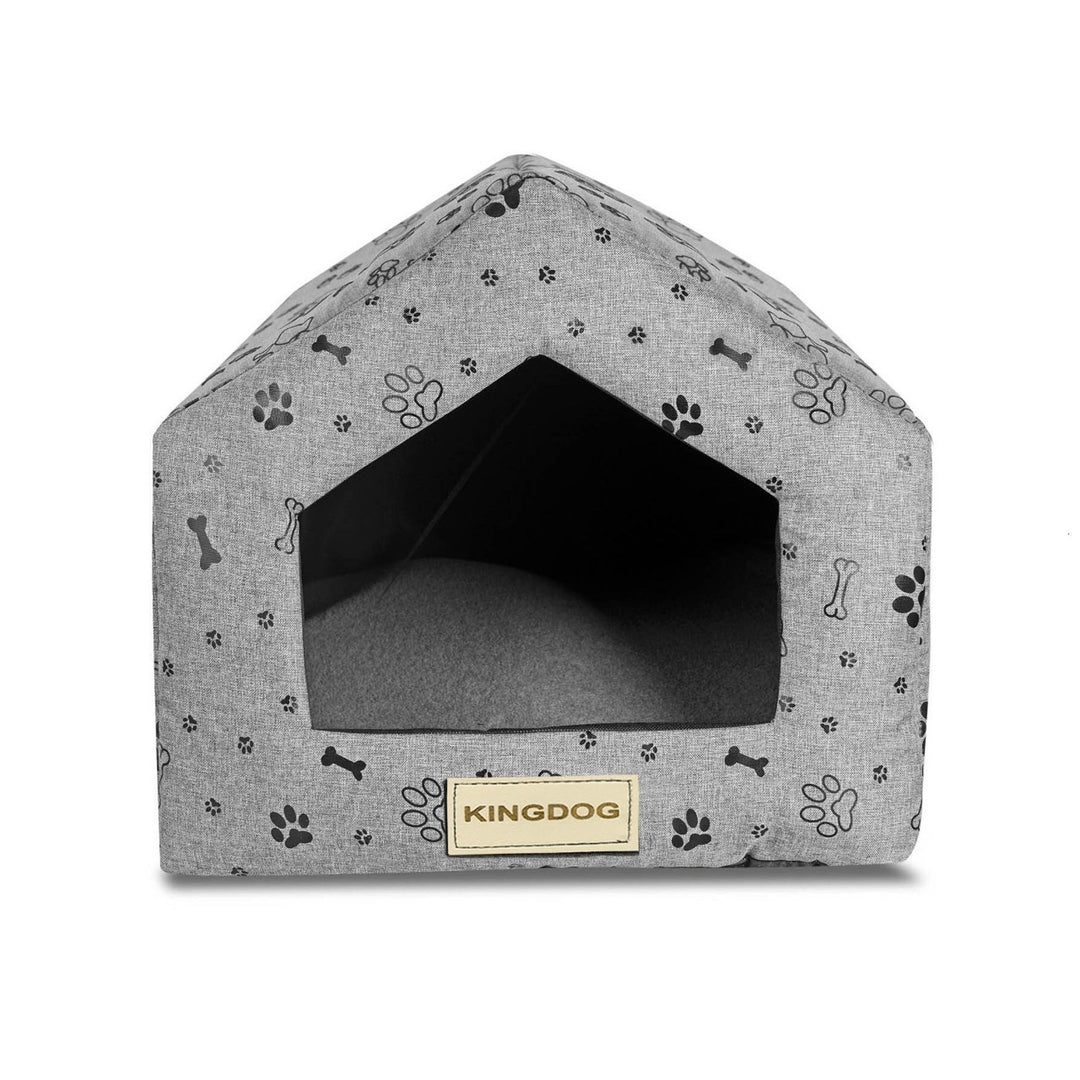 Bone House Svamp Lair – Svart 50x40cm (H38cm) | KingDog Premium Pet Shelter