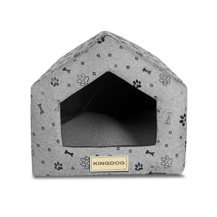 Bone House Svamp Lair – Svart 50x40cm (H38cm) | KingDog Premium Pet Shelter