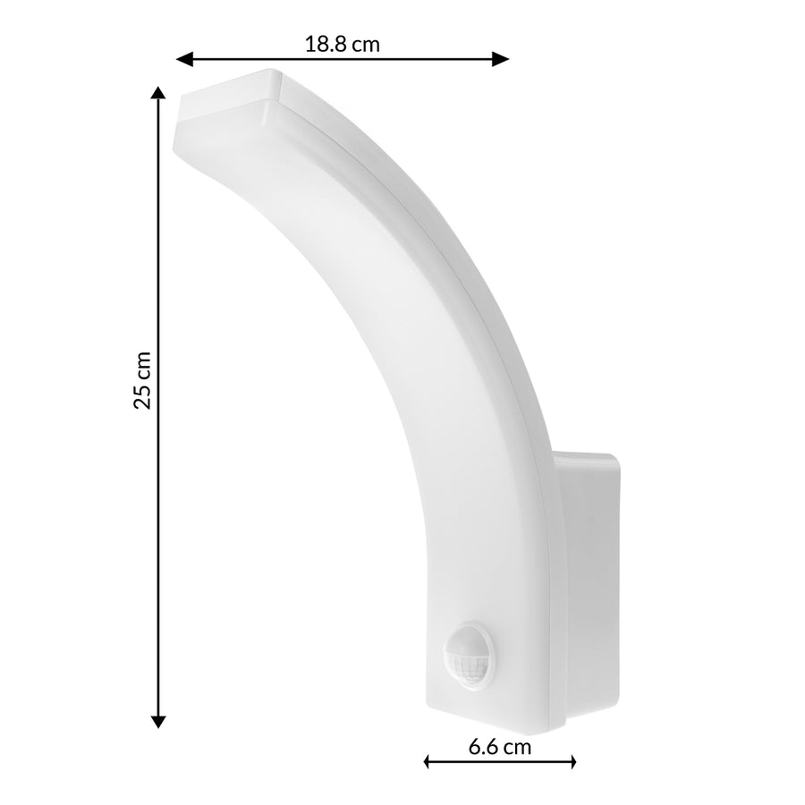Maclean 20W rörelsedetektor LED-lampa IP65 2000lm 4000K vit