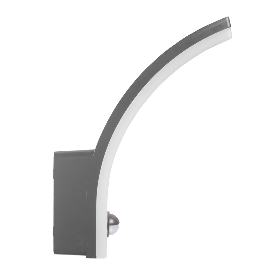 Maclean grå 20W 2000lm IP65 4000K LED-lampa med rörelsesensor