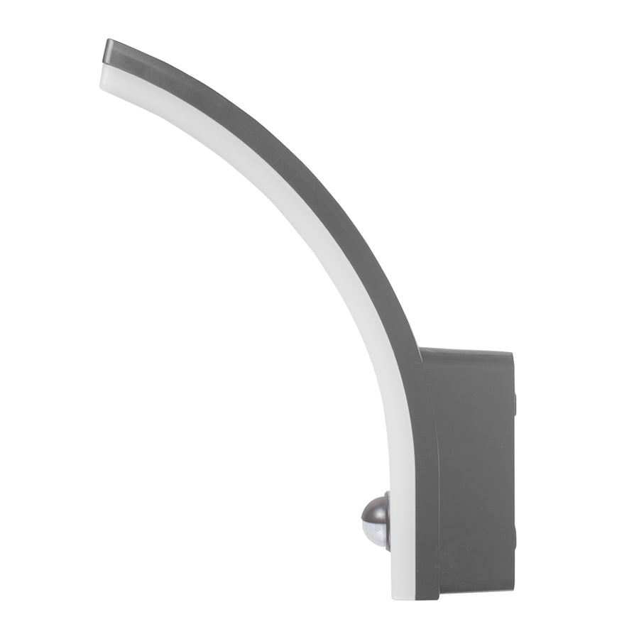 Maclean grå 20W 2000lm IP65 4000K LED-lampa med rörelsesensor