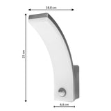 Maclean grå 20W 2000lm IP65 4000K LED-lampa med rörelsesensor