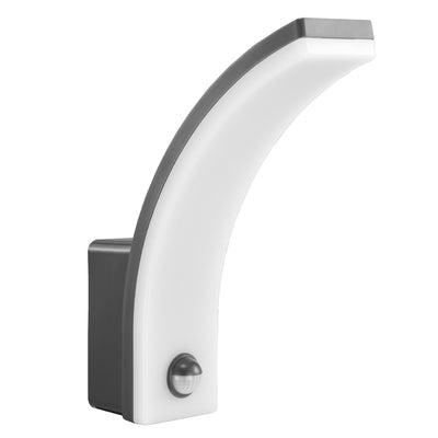 Maclean grå 20W 2000lm IP65 4000K LED-lampa med rörelsesensor