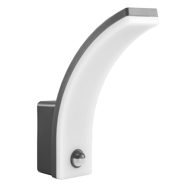Maclean grå 20W 2000lm IP65 4000K LED-lampa med rörelsesensor