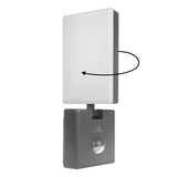 Maclean grå 10W IP65 800lm 4000K LED-lampa med rörelsesensor