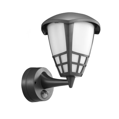 Vägglampa med sensor Maclean MCE518 GR 1xE27 grå IP65 max 60W
