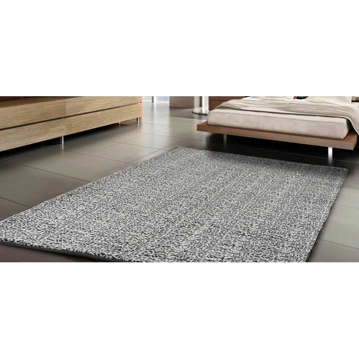 Plyschmatta, kaninpälsimitation, halkfri, 120 x 160 cm, sibiriskt mönster, DYWRAB120/160SYB