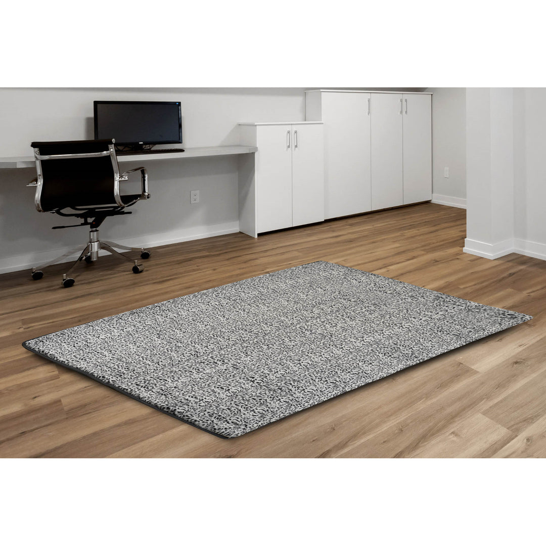 Plyschmatta, kaninpälsimitation, halkfri, 120 x 160 cm, sibiriskt mönster, DYWRAB120/160SYB