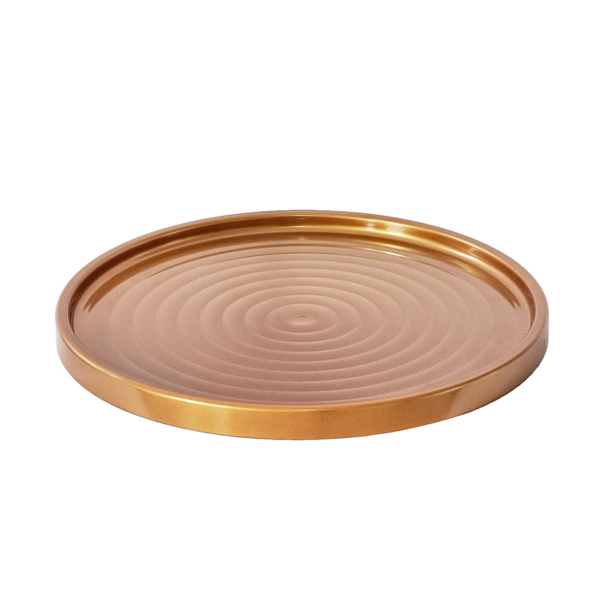Branq-bord, runt, med förvaringskorg, guld, Zen 1850