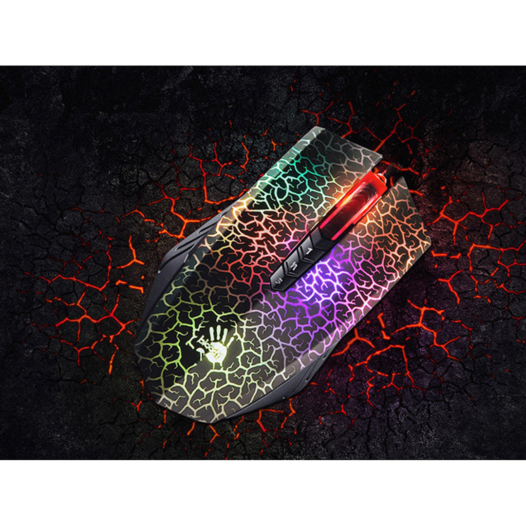 A4TECH BLOODY mus, 6200 DPI, 8 knappar, gaming, Blazing A70 Aktiverad